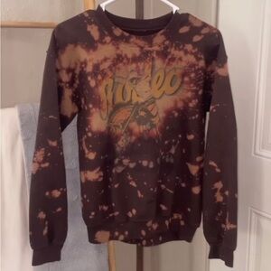 Brown Tie-Dye Women's rodeo Crewneck